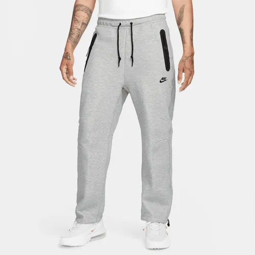 Nike Sportswear Tech Fleece Men's Open-Hem Tracksuit Bottoms - Grey - Cotton
