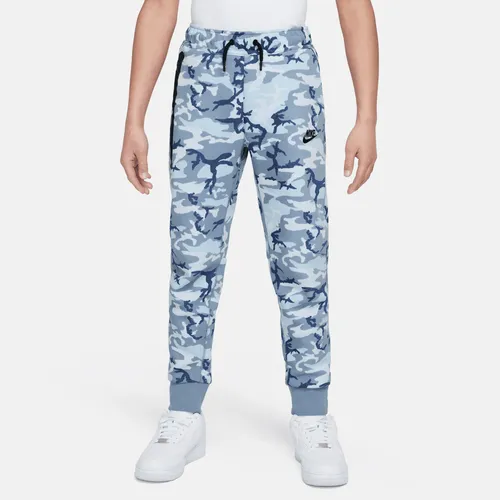 Nike Sportswear Tech Fleece Older Kids' (Boys') Camo Joggers - Blue - Polyester