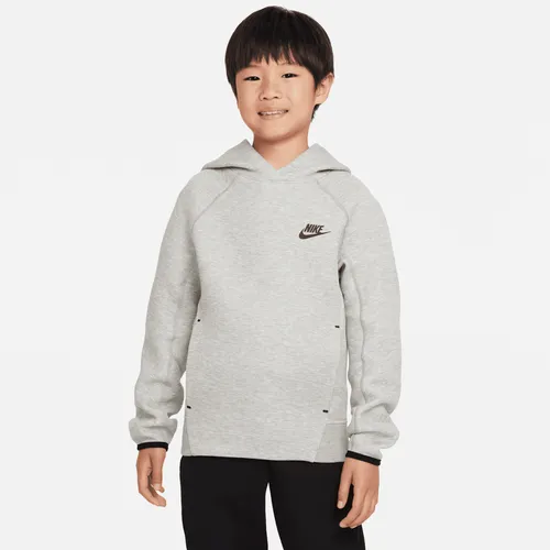 Nike Sportswear Tech Fleece Older Kids' (Boys') Pullover Hoodie - Grey - Polyester