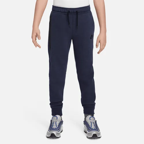 Nike Sportswear Tech Fleece Older Kids' (Boys') Trousers - Blue - Cotton