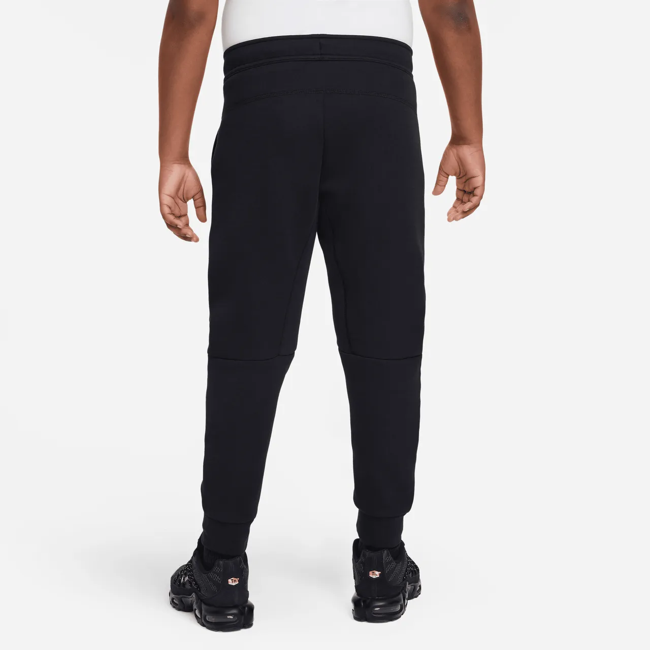 Nike Sportswear Tech Fleece Older Kids' (Boys') Trousers (Extended Size) - Black - Cotton