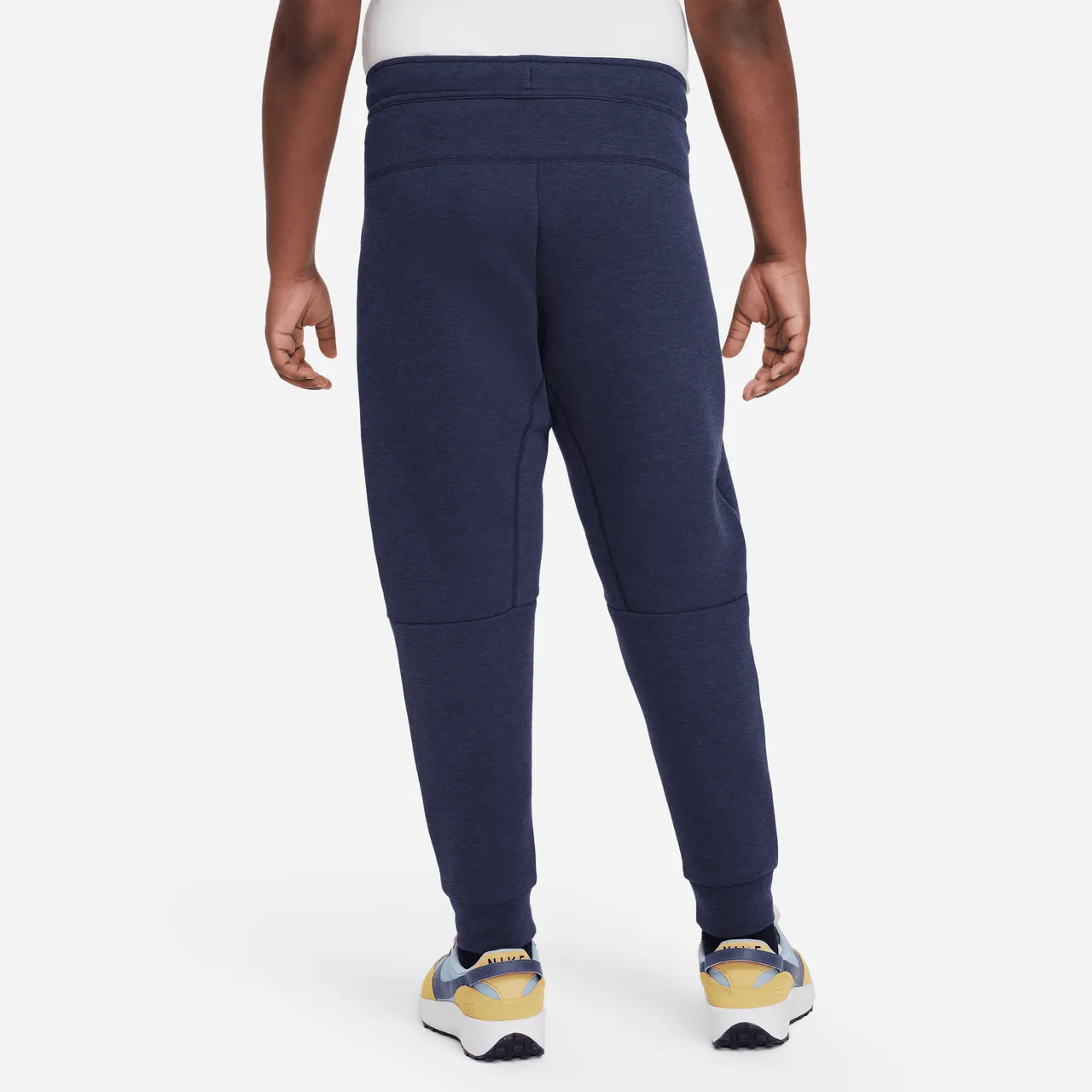 Nike Sportswear Tech Fleece Older Kids' (Boys') Trousers (Extended Size) - Blue - Cotton