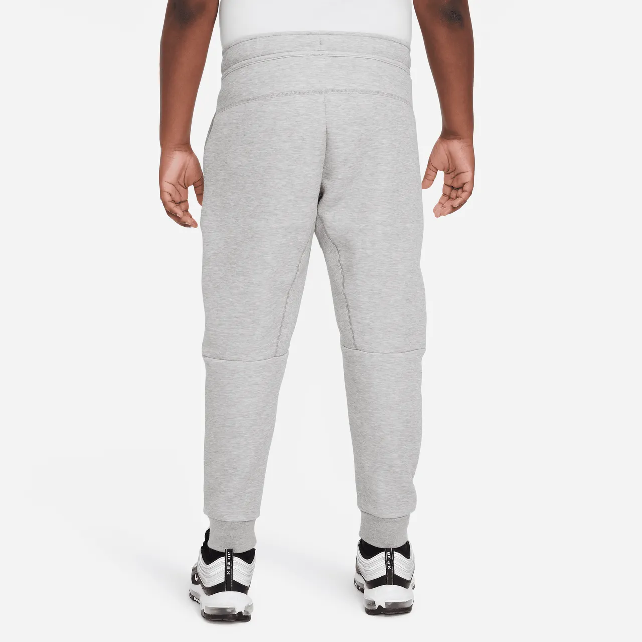 Nike Sportswear Tech Fleece Older Kids' (Boys') Trousers (Extended Size) - Grey - Cotton