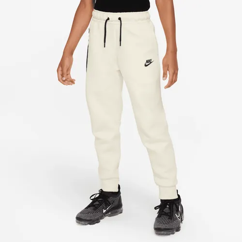 Nike Sportswear Tech Fleece Older Kids' (Boys') Trousers - White - Cotton