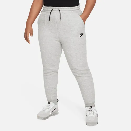 Nike Sportswear Tech Fleece Older Kids' (Girls') Joggers (Extended Size) - Grey - Polyester