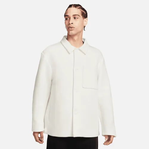 Nike Sportswear Tech Fleece Re-imagined Men's Oversized Shacket - White - Cotton
