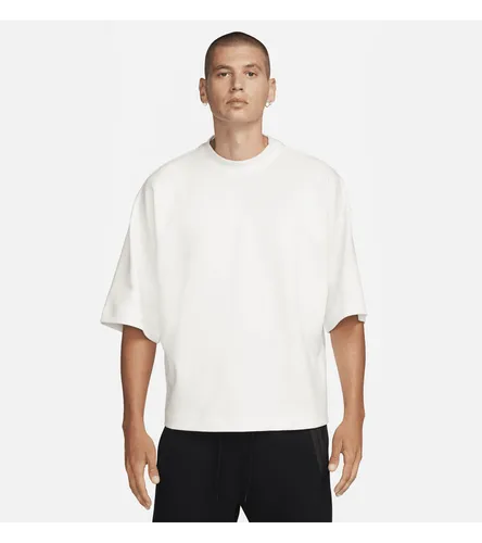 Nike Sportswear Tech Fleece Re-Imagined Men's Oversized Short-Sleeve Sweatshirt - White - Polyester