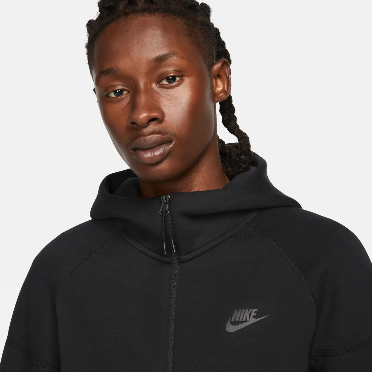 Nike Sportswear Tech Fleece Windrunner Men's Full-Zip Hoodie - Black - Cotton