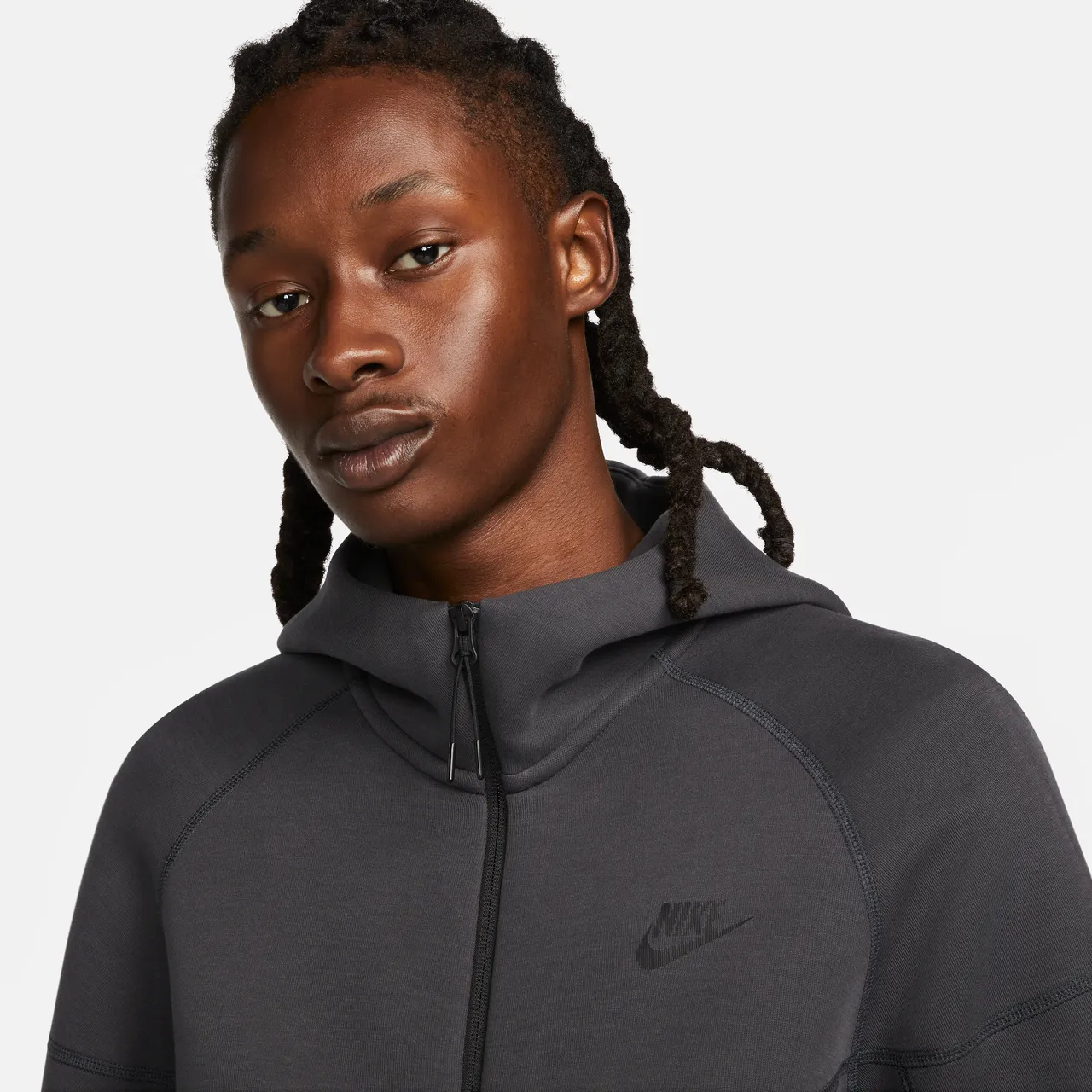 Nike Sportswear Tech Fleece Windrunner Men's Full-Zip Hoodie - Grey - Cotton