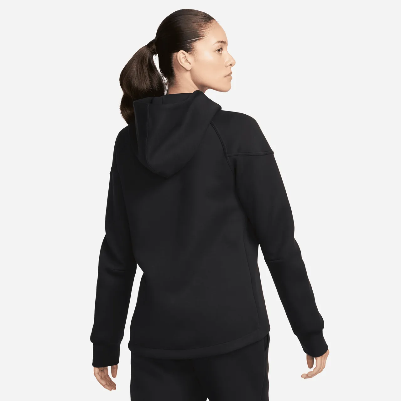 Nike Sportswear Tech Fleece Windrunner Women's Full-Zip Hoodie - Black - Cotton