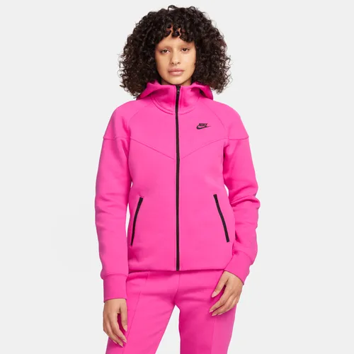 Nike Sportswear Tech Fleece Windrunner Women's Full-Zip Hoodie - Red - Cotton