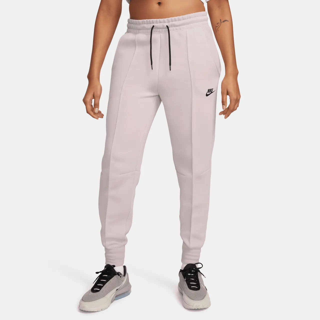 Nike Sportswear Tech Fleece Women's Mid-Rise Joggers - Purple - Cotton