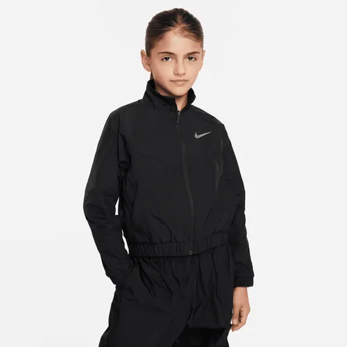 Nike Sportswear Windrunner Older Kids' (Girls') Loose Jacket - Black - Polyester