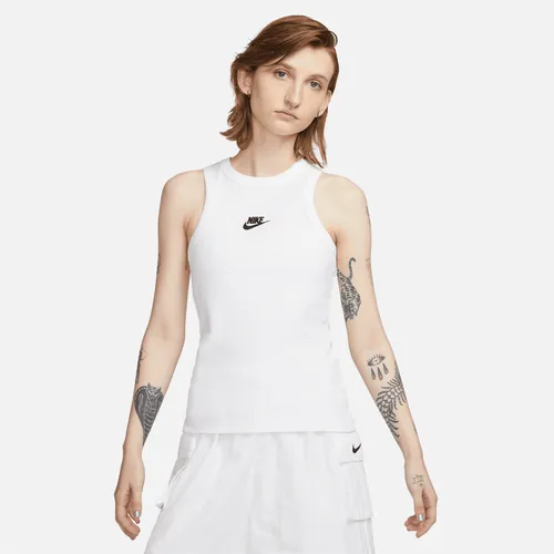 Nike Sportswear Women's Ribbed Tank Top - White - Polyester