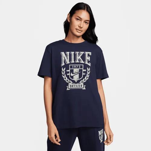 Nike Sportswear Women's T-Shirt - Blue - Cotton
