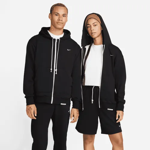 Nike Standard Issue Men's Dri-FIT Full-Zip Basketball Hoodie - Black - Cotton