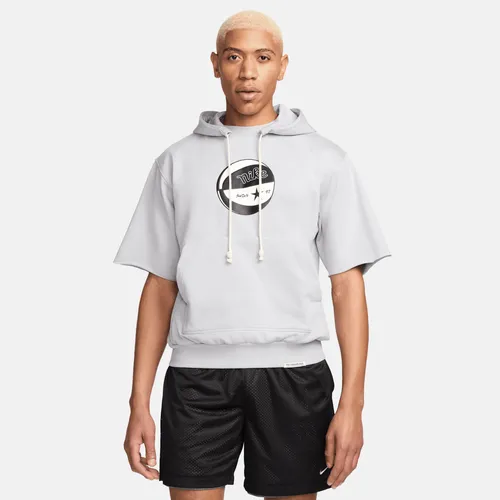 Nike Standard Issue Men's Dri-FIT Short-Sleeve Hoodie - Grey - Cotton