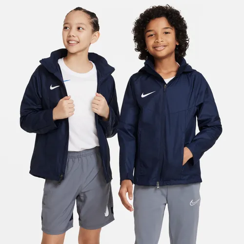 Nike Storm-FIT Academy23 Older Kids' Football Rain Jacket - Blue - Polyester
