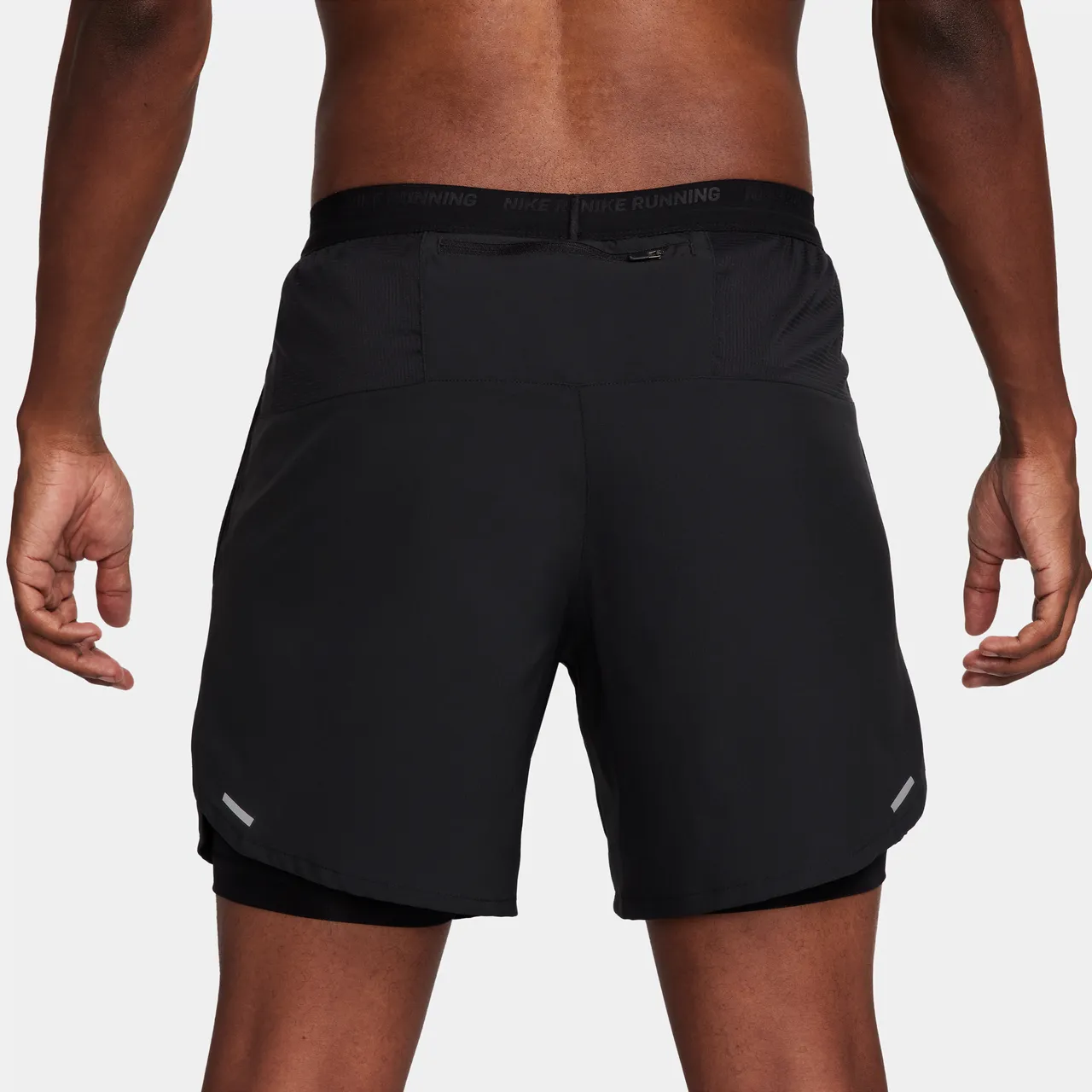 Nike Stride Men's Dri-FIT 18cm (approx.) 2-in-1 Running Shorts - Black - Polyester