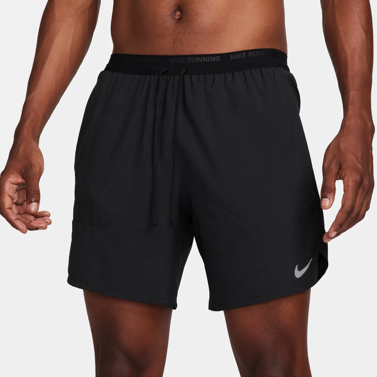 Nike Stride Men's Dri-FIT 18cm (approx.) 2-in-1 Running Shorts - Black - Polyester