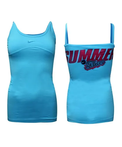 Nike Summer Forever Girls Tank Top Casual Vest Blue 422970 440 Textile
