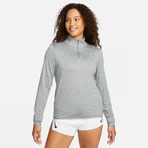 Nike Swift Women's UV Protection 1/4-Zip Running Top - Grey - Polyester