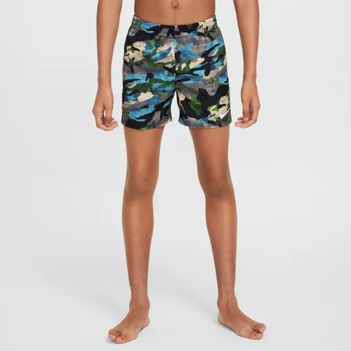 Nike Swim Classic Camo Older Kids' (Boys') 10cm (approx.) Volley Shorts - Black - Polyester