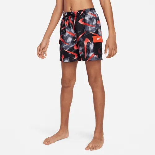 Nike Swim Older Kids' (Boys') 10cm (approx.) Volley Swimming Shorts - Black - Polyester