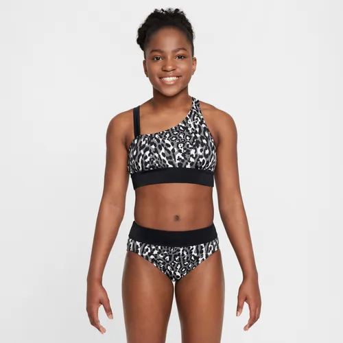 Nike Swim Wild Older Kids' (Girls') Asymmetrical Monokini - Grey - Polyester