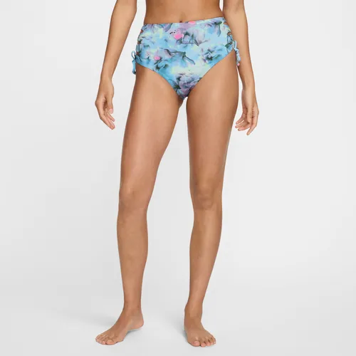 Nike Swim Women's Lace-Up Bikini Bottoms - Blue - Polyester