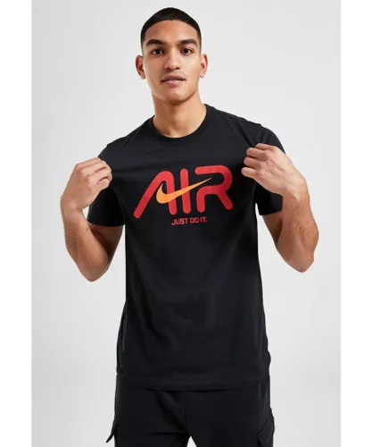 Nike Swoosh Air Mens T Shirt in Black Jersey