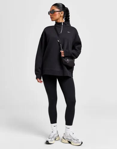 Nike Swoosh Fleece 1/4 Zip - Black - Womens