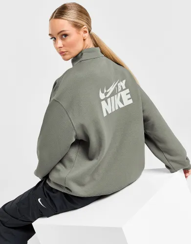 Nike Swoosh Fleece 1/4 Zip - Green - Womens