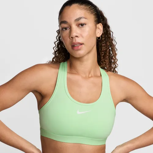 Nike Swoosh Medium-Support Women's Padded Sports Bra - Green - Polyester