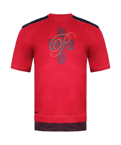 Nike Swoosh Mens Red T-Shirt Cotton