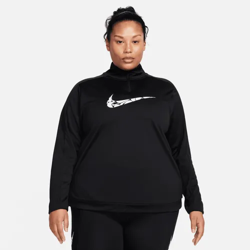 Nike Swoosh Women's Dri-FIT 1/4-Zip Mid Layer - Black - Polyester