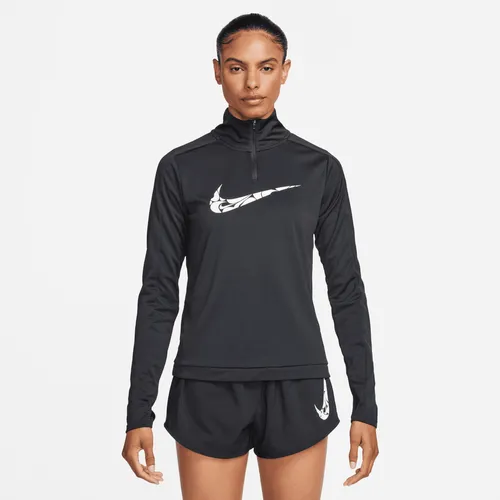 Nike Swoosh Women's Dri-FIT 1/4-Zip Mid Layer - Black - Polyester