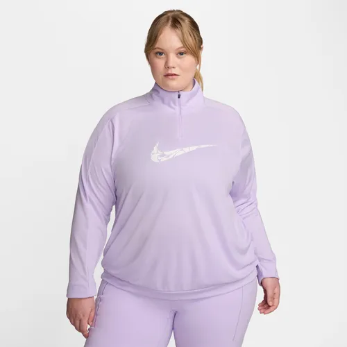 Nike Swoosh Women's Dri-FIT 1/4-Zip Mid Layer - Purple - Polyester