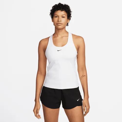 Nike Swoosh Women's Medium-support Padded Sports Bra Tank - White - Polyester