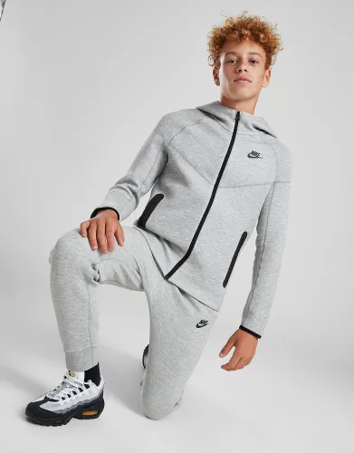 Nike Tech Fleece Full Zip Hoodie Junior - Dark Grey Heather