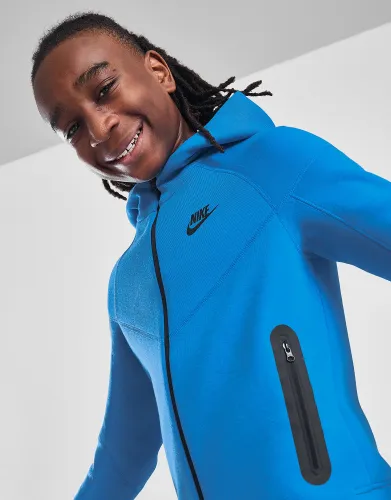 Nike Tech Fleece Full Zip Hoodie Junior - Light Photo Blue - Mens