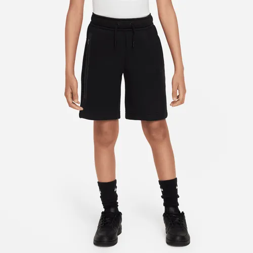 Nike Tech Fleece Older Kids' (Boys') Shorts - Black - Cotton