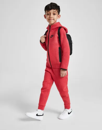 Nike Tech Fleece Tracksuit Children - Red