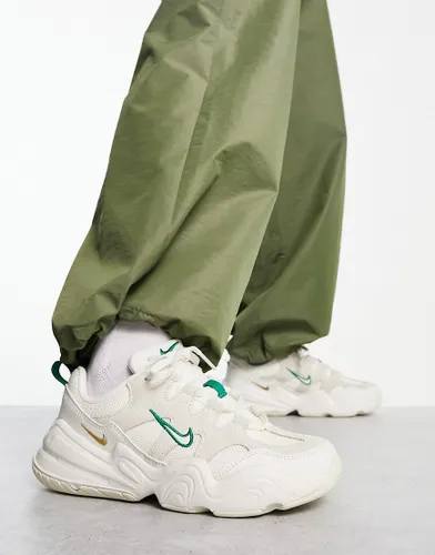 Nike Tech Hera trainers in white and green