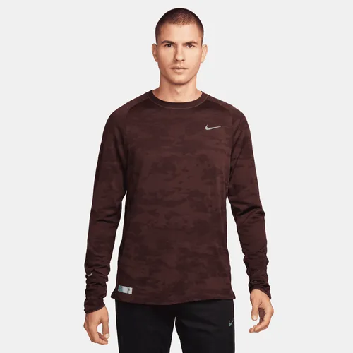 Nike Therma-FIT ADV Running Division Men's Long-Sleeve Running Top - Brown - Polyester