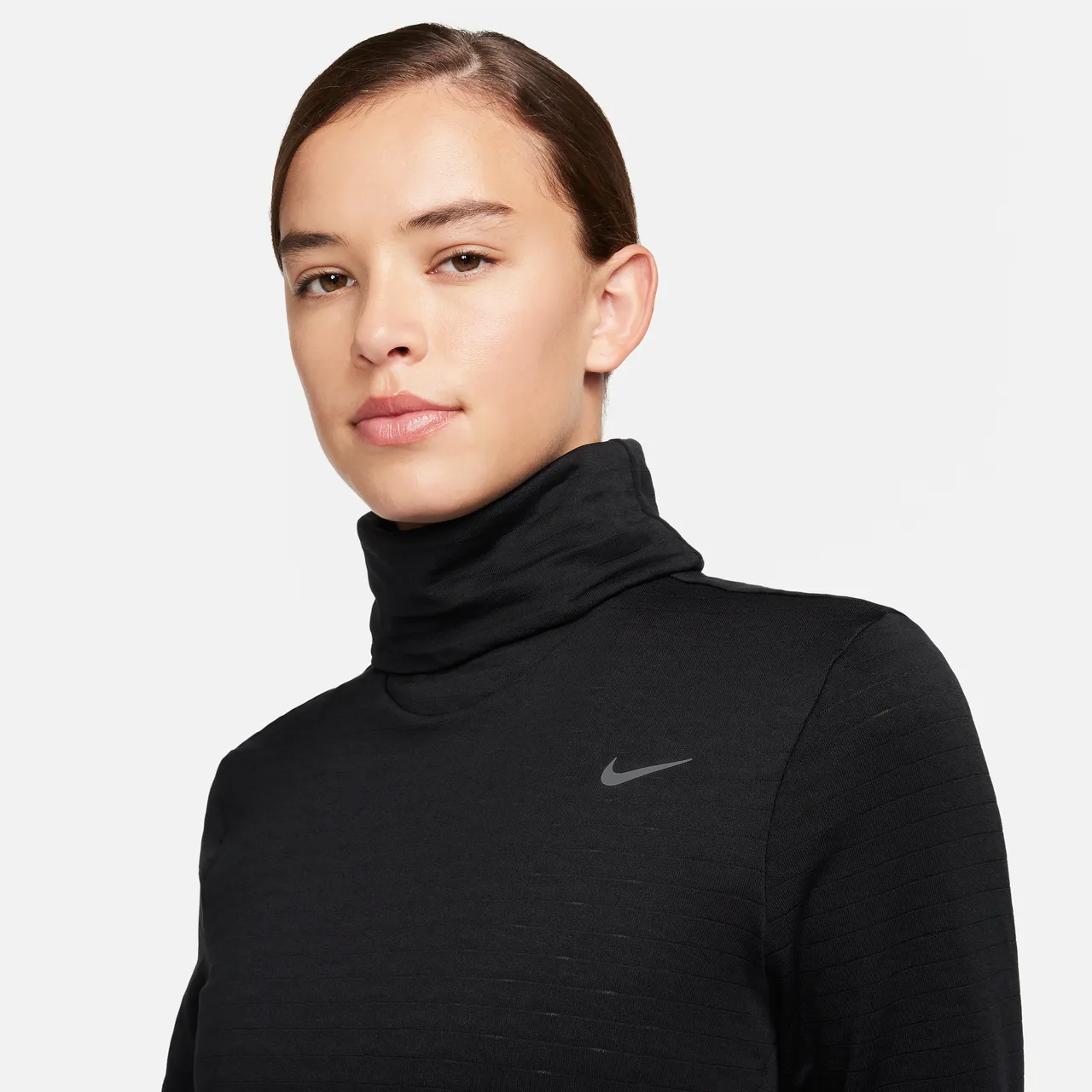 Nike Therma-FIT Swift Women's Turtleneck Running Top - Black - Polyester
