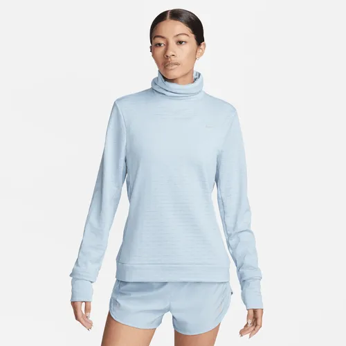 Nike Therma-FIT Swift Women's Turtleneck Running Top - Blue - Polyester