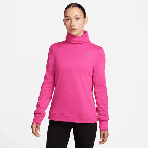 Nike Therma-FIT Swift Women's Turtleneck Running Top - Pink - Polyester