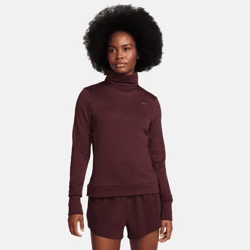Nike Therma-FIT Swift Women's Turtleneck Running Top - Red - Polyester