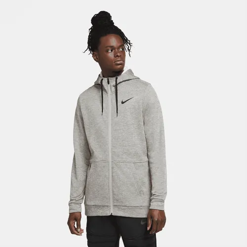 Nike Therma Men's Full-Zip Training Hoodie - Grey - Polyester